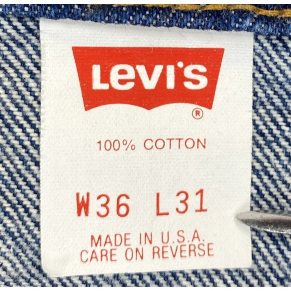 Levi's Men's 517 Orange‎ Tab Denim Blue Jeans 36x31 (Actual 34x31) Vintage USA
